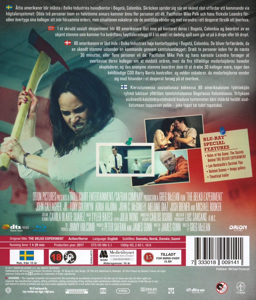 The Belko Experiment (Blu Ray) 2017