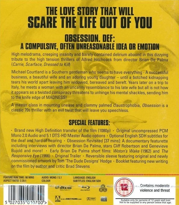 Naisen kahdet kasvot - Obsession (Blu-ray) ohjaus: Brian De Palma (1976) ARROW