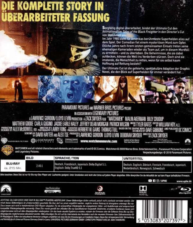 Zack Snyder: WATCHMEN (2009) The Ultimate Cut (Blu-ray)