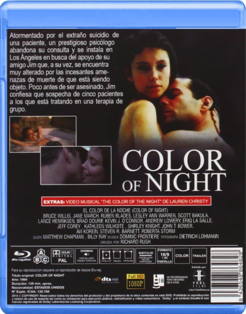 Yön väreet - Color of Night (Blu-ray) BD-R (1994)
