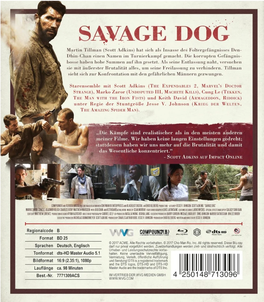 Verikoira - Savage Dog [Blu-ray] Scott Adkins & Marko Zaror (2017)