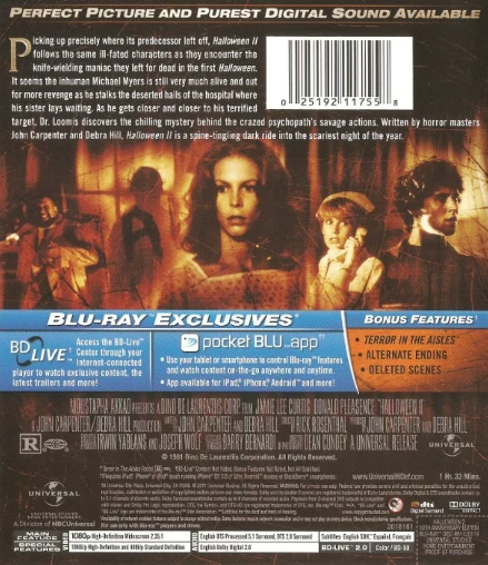 HALLOWEEN 2 (Blu-ray) Corrected Version (1981) Halloween II - tappajan paluu