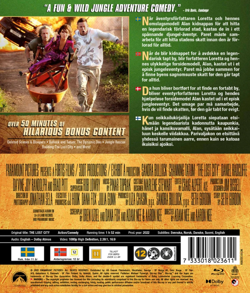 The Lost City (Blu-ray) Sandra Bullock, Channing Tatum
