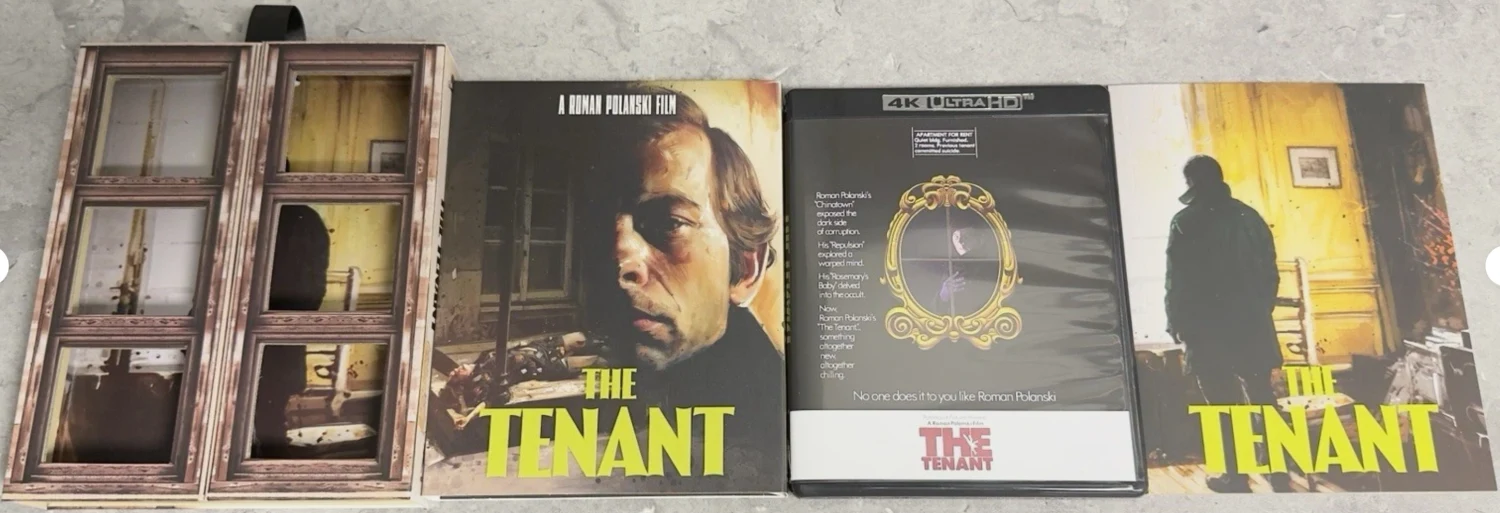 Vuokralainen - The Tenant - Limited Edition Deluxe Magnet Window Box + Slipcover Set (2-disc Set: 4K Ultra HD / Region A Blu-ray) Vinegar Syndrome