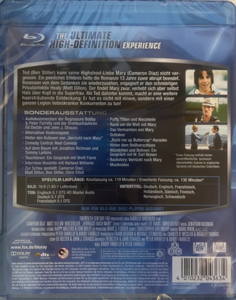 Sekaisin Marista - There's Something About Mary (Blu-ray) 1 Movie, 2 Cuts