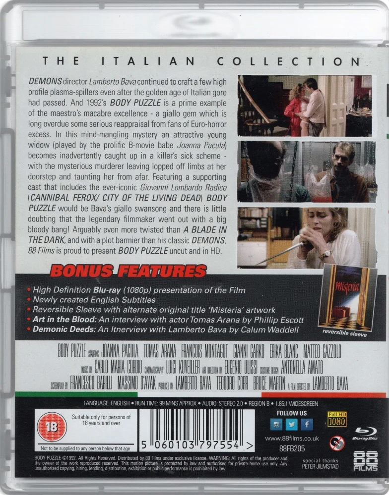 Body Puzzle (Blu-ray) Ohjaus: Lamberto Bava (1992)