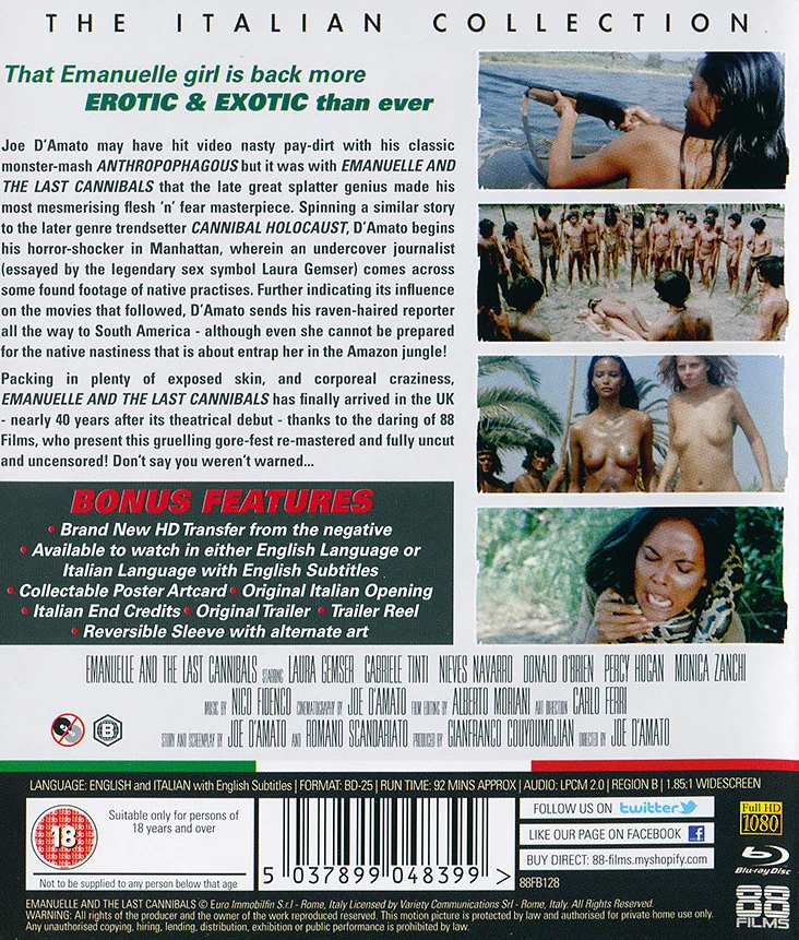 Emanuelle ja viimeiset kannibaalit - Emmanuelle and the last cannibals - Emanuelle and the Last Cannibals AKA Emanuelle e gli ultimi cannibali AKA Trap Them and Kill Them (Blu-ray) The Italian Collection 13#