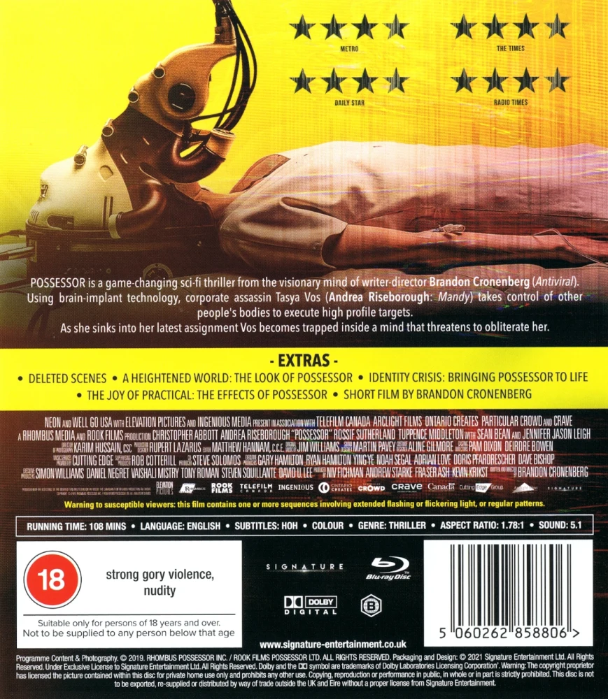 Possessor (Blu-ray) Ohjaus: Brandon Cronenberg (2019)