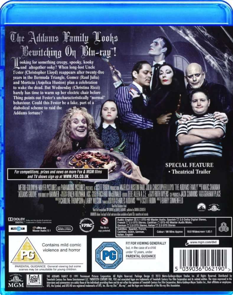 Perhe Addams - The Addams Family (1991) Blu-ray