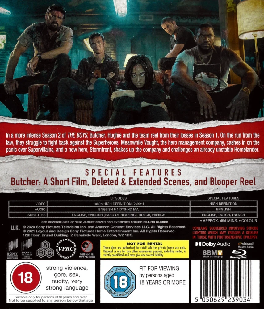 The Boys - Kausi 2 (Blu-ray) Karl Urban, Jack Quaid
