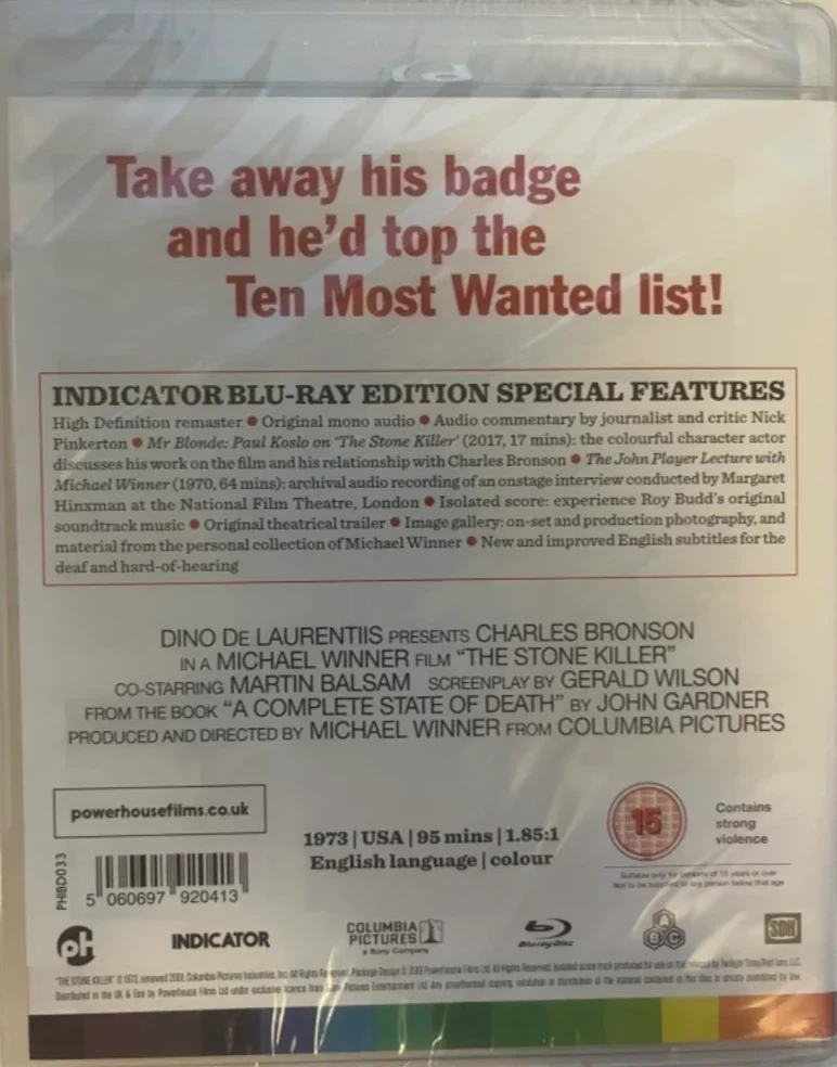 Teilaaja / The Stone Killer (Blu-ray) Indicator Series (Charles Bronson)