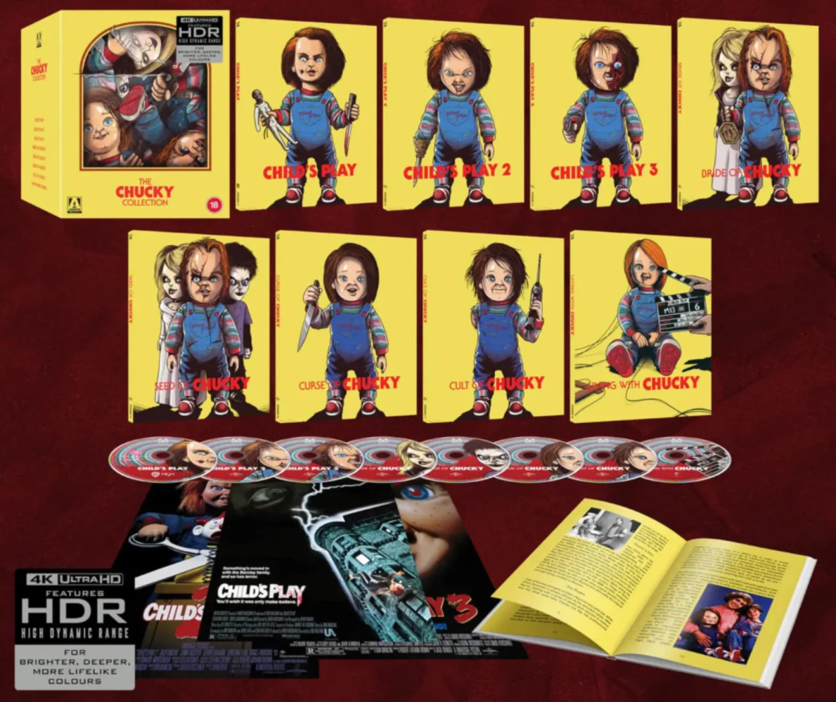The Chucky - Collection (1988 - 2017) Limited Edition (6 4K UHD + 2 Blu-ray) Arrow (8 Movies, 9 Cuts)