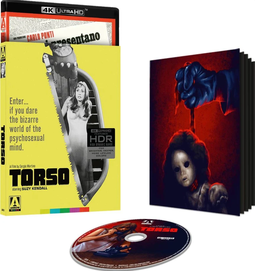 Torso - Limited Edition (4K Ultra HD) Slipcover ja vihkonen mukana (Arrow Video Exclusive) I corpi presentano tracce di violenza carnale / Carnal Violence