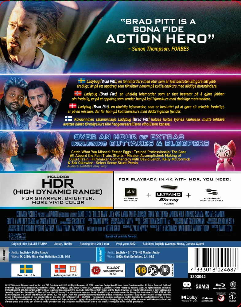Bullet Train - Limited Edition Steelbook (4K Ultra HD + Blu-ray)