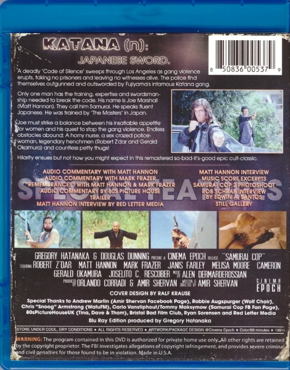 Samurai Cop (Blu-ray) Robert Z'Dar (1991)