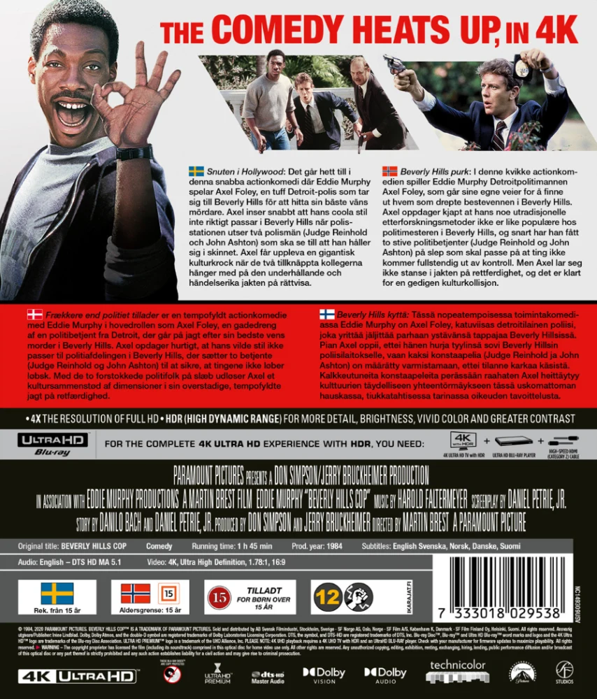 Beverly Hills kyttä (4K Ultra HD) Beverly Hills Cop