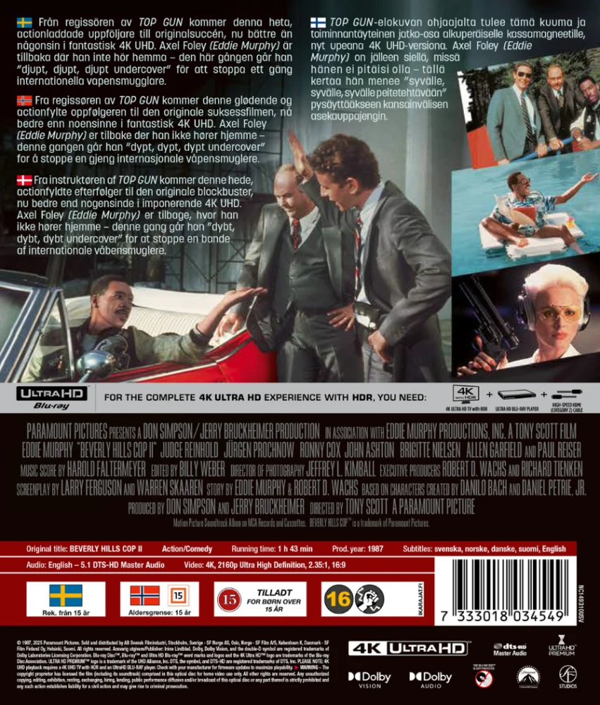 Beverly Hills Kyttä 2 - Beverly Hills Cop II (4K Ultra HD)