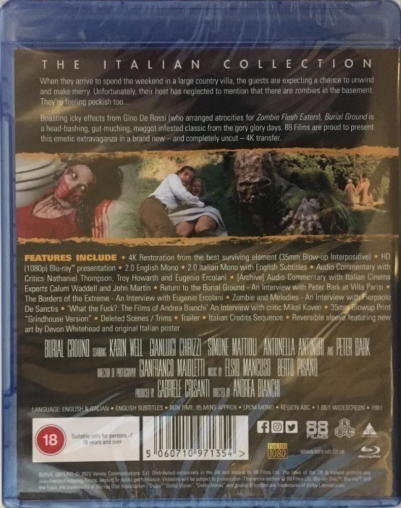 Hautaholvi helvettiin - Burial Ground [Blu-ray] The Italian Collection 14 (leikkaamaton) Le notti del terrore