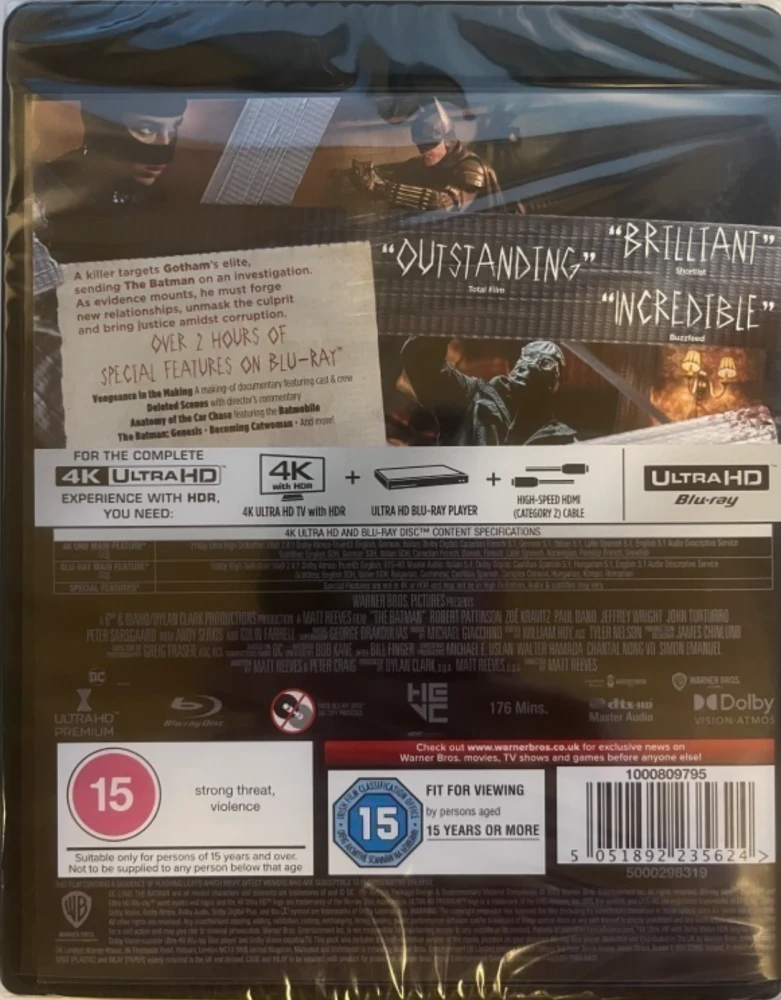 The Batman (4K Ultra HD + Blu-ray) 2022