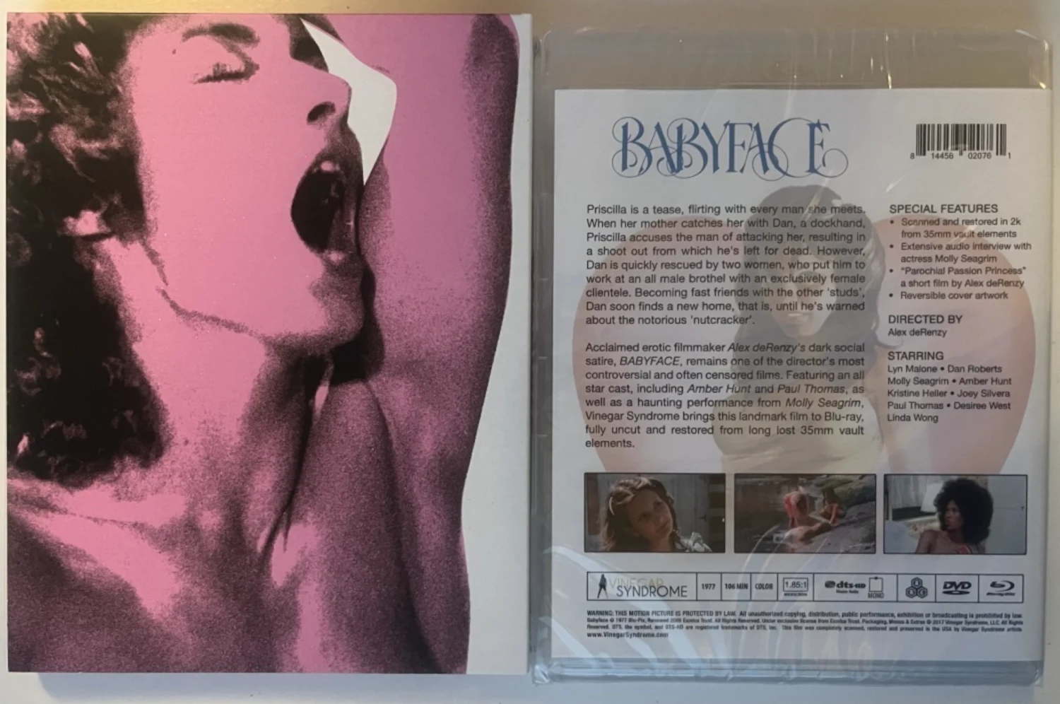 Alex deRenzy's Babyface - Limited Edition Slipcover (Blu-ray + DVD) Vinegar Syndrome