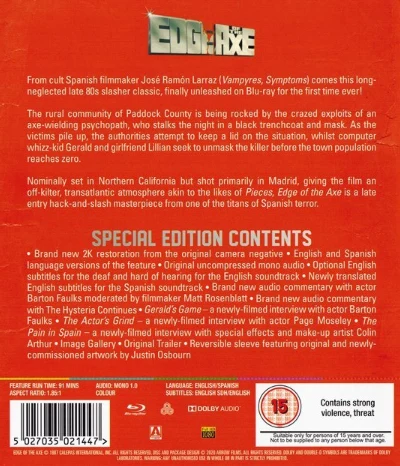 Edge of the Axe - Special Edition (Blu-ray) Arrow (Al filo del hacha)
