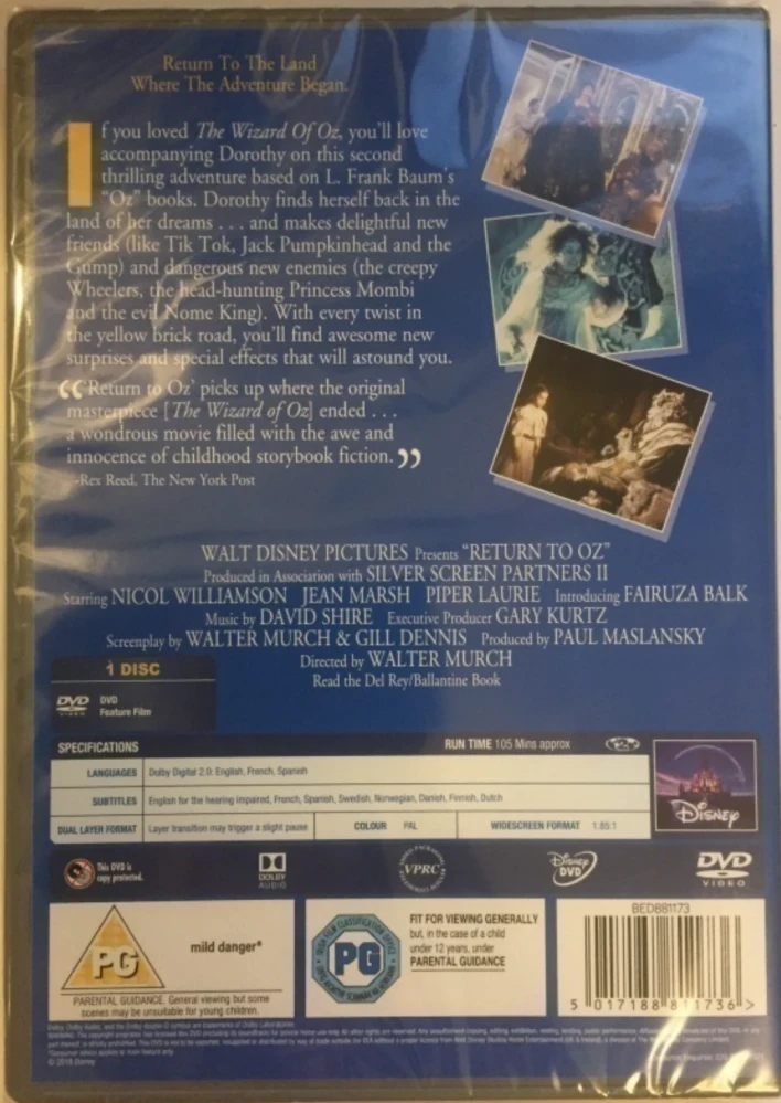 Oz – ihmeiden maailma (1985) Ihmemaa Oz jatko-osa (DVD) Return to Oz