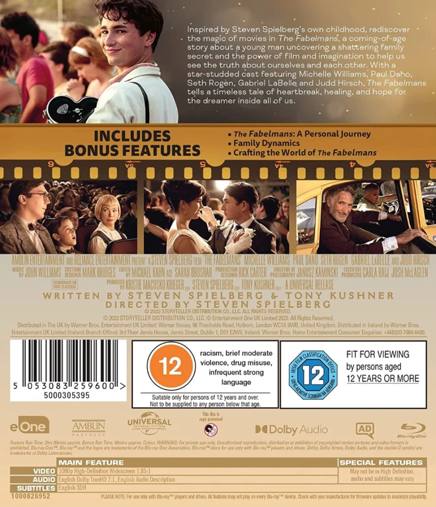The Fabelmans (Blu-Ray) 2022 (Slipcover)