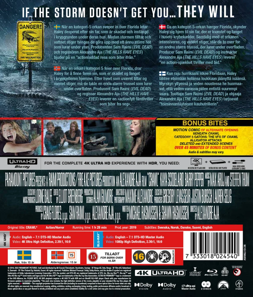 Crawl (4K Ultra HD + Blu-ray) Alexandre Aja (2019)