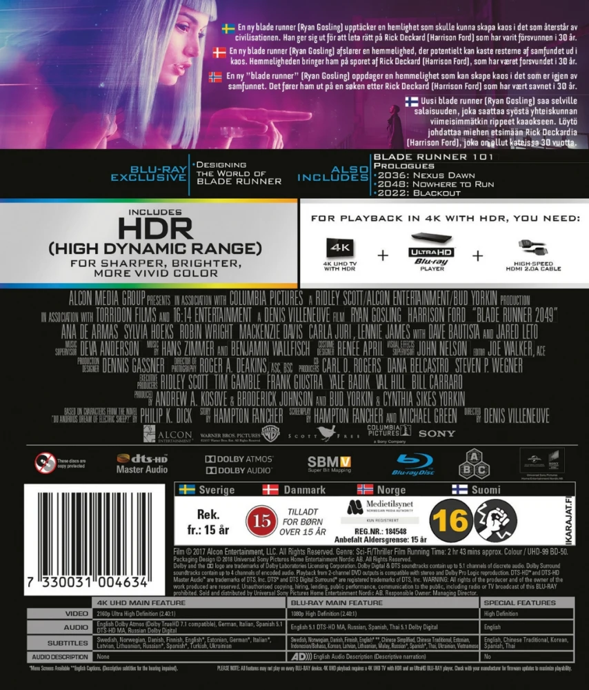 Blade Runner 2049 (4K Ultra HD + Blu-ray)