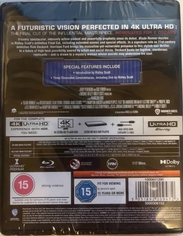 Blade Runner - The Final Cut (4K Ultra HD + Blu-ray)