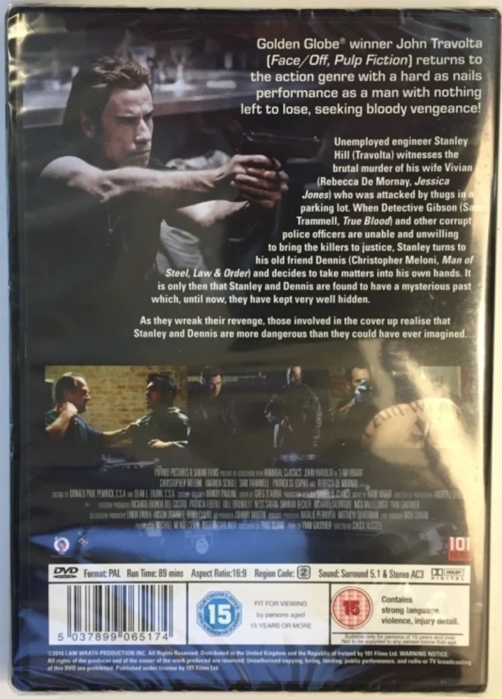 I Am Wrath [DVD] John Travolta [2016]