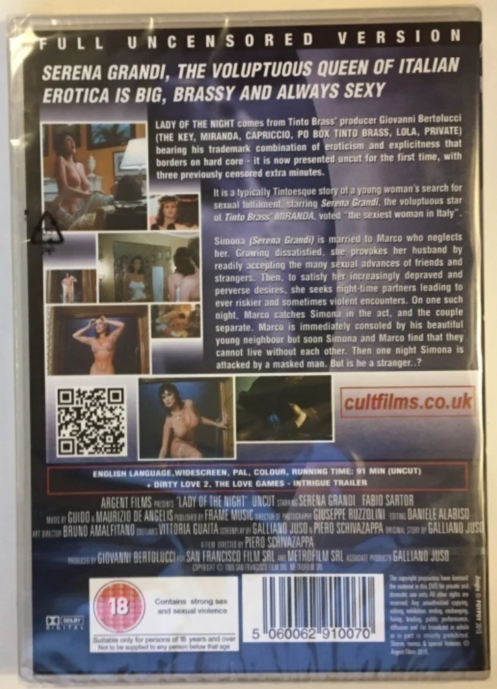 Saanko suudella ruusunnuppuasi? - Lady of the Night [1997] (DVD) Serena Grandi (Full Uncensored Version)