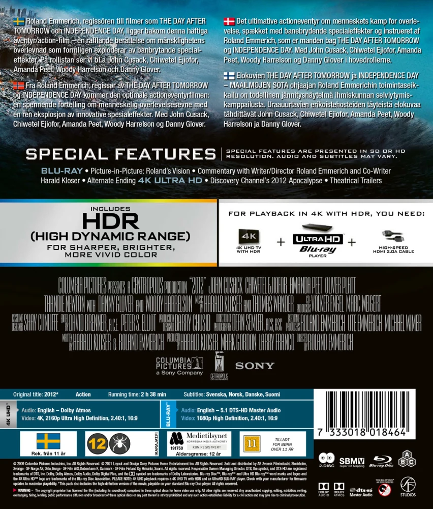 2012 (4K Ultra HD + Blu-ray)