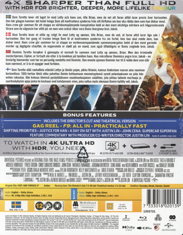Fast & Furious 9 - Limited Edition Steelbook (4K Ultra HD + Blu-ray)