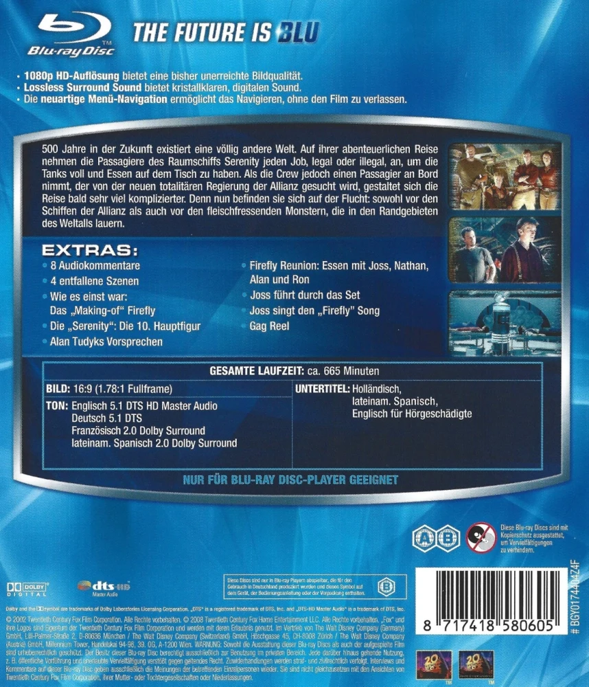 Joss Whedon: FIREFLY (koko TV-sarja) & SERENITY Blu-ray