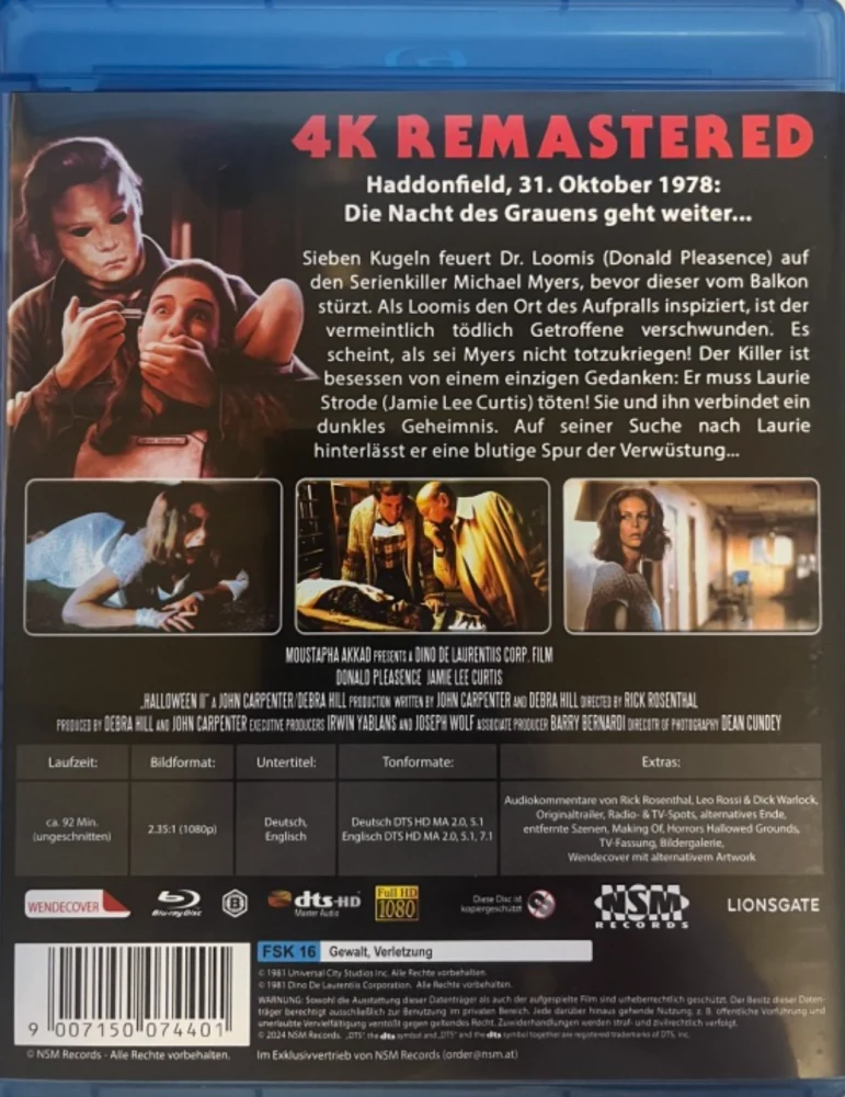 Halloween II - tappajan paluu [Blu-ray] UNCUT (4K masteroitu) HALLOWEEN II