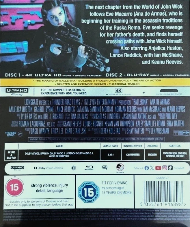 Ballerina (2025) UK (4K UHD) Dolby Atmos / Dolby Vision