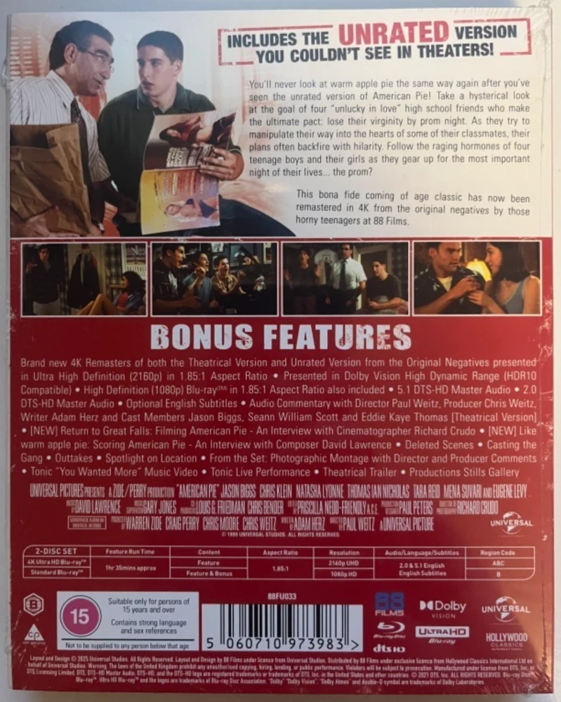 American Pie (4K Ultra HD + Blu-Ray) Slipcover
