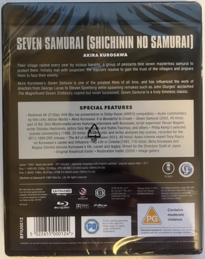7 samuraita - Seven Samurai (4K Ultra HD) Shichinin no samurai