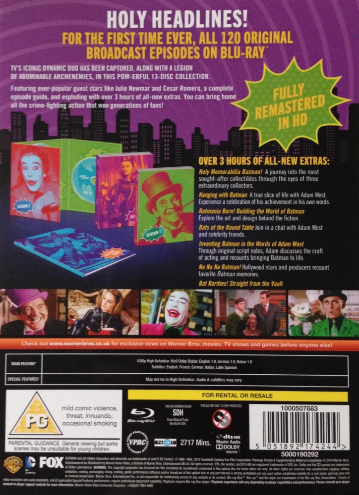 Batman / Lepakkomies - The Complete Television Series (Blu-ray) koko 60-luvun TV-klassikko (Slipcover)