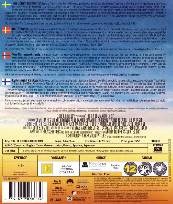 Kymmenen käskyä - The Ten Commandments (1956) (2 Blu-ray)