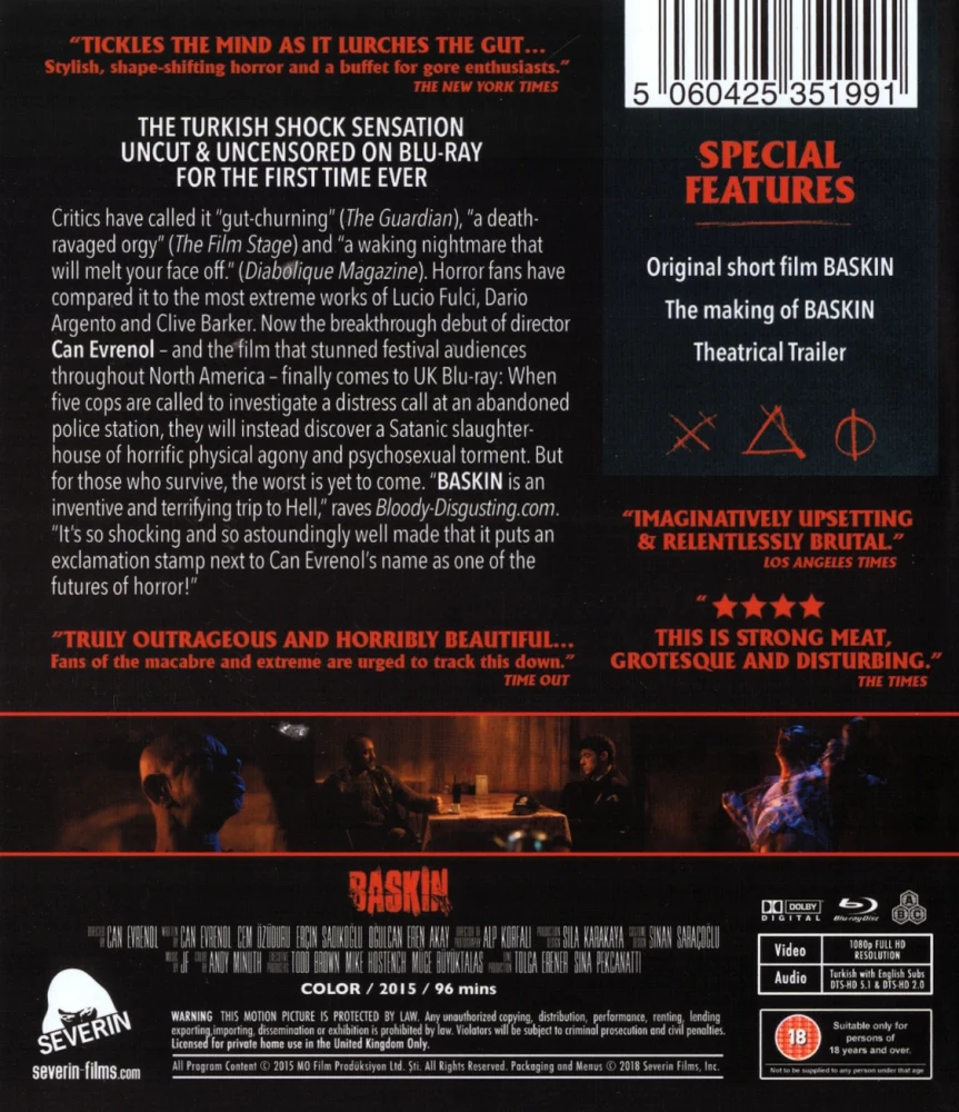 Baskin (2015) Blu-ray (Slipcover) Severin Films