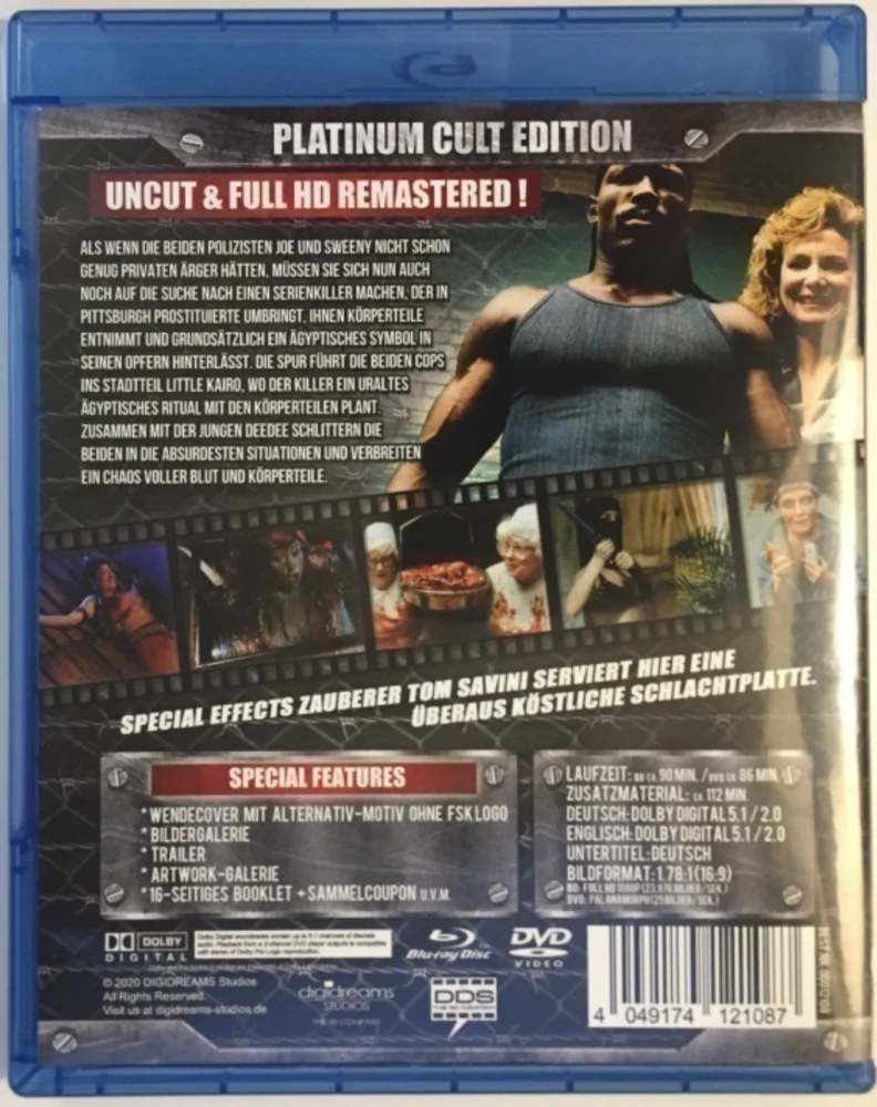 Bloodsucking Pharaohs in Pittsburgh - Picking Up the Pieces - Limited Edition (Uncut Platinum Cult Edition) (Blu-ray + DVD) Slipcover ja vihkonen mukana. Leikkaamaton