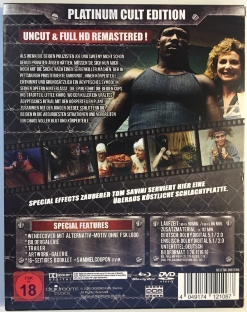 Bloodsucking Pharaohs in Pittsburgh - Picking Up the Pieces - Limited Edition (Uncut Platinum Cult Edition) (Blu-ray + DVD) Slipcover ja vihkonen mukana. Leikkaamaton