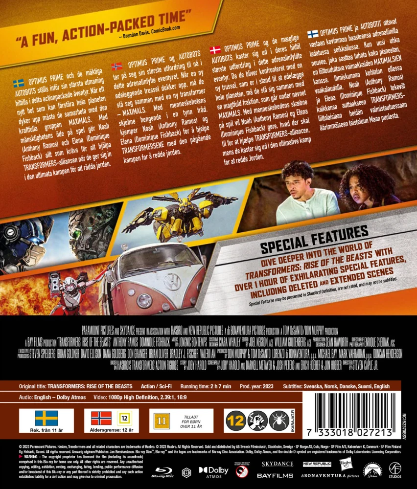 Transformers: Rise of the Beasts (Blu-ray) 2023