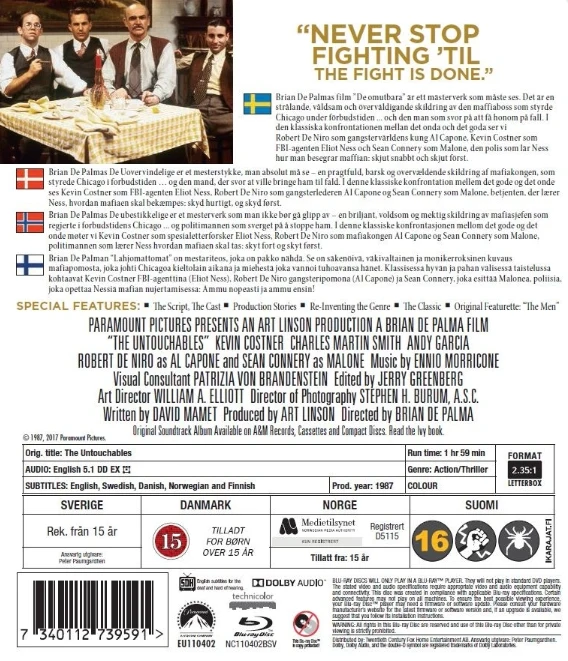 Lahjomattomat - Untouchables (Blu-ray) 1987