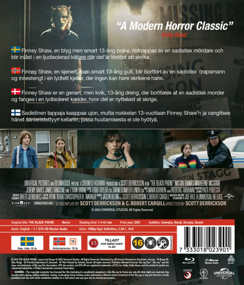 The Black Phone (Blu-ray) Ethan Hawke (2021)