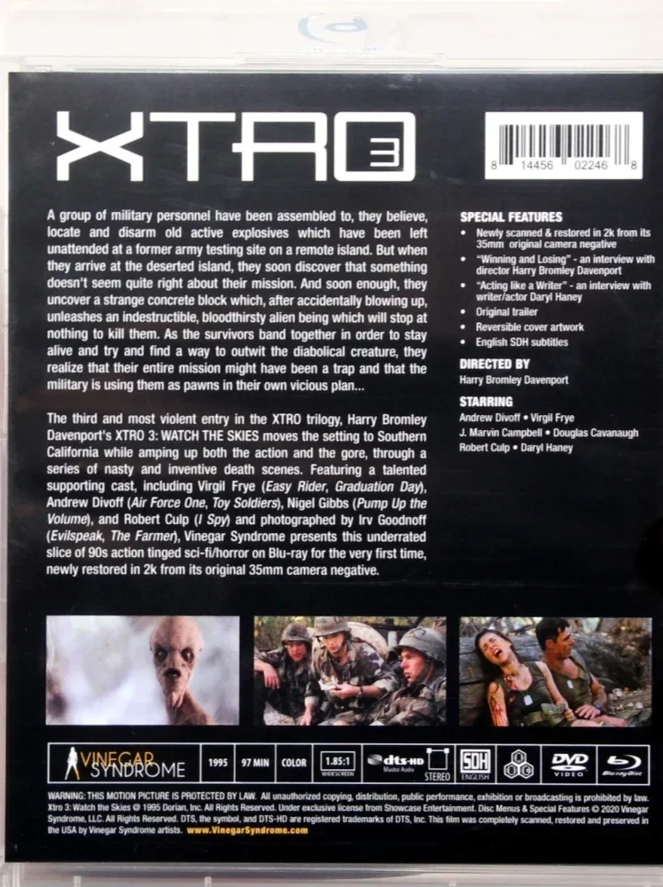 Xtro 3: Watch the Skies - Limited Edition Variant Slipcover (Blu-ray + DVD) Vinegar Syndrome