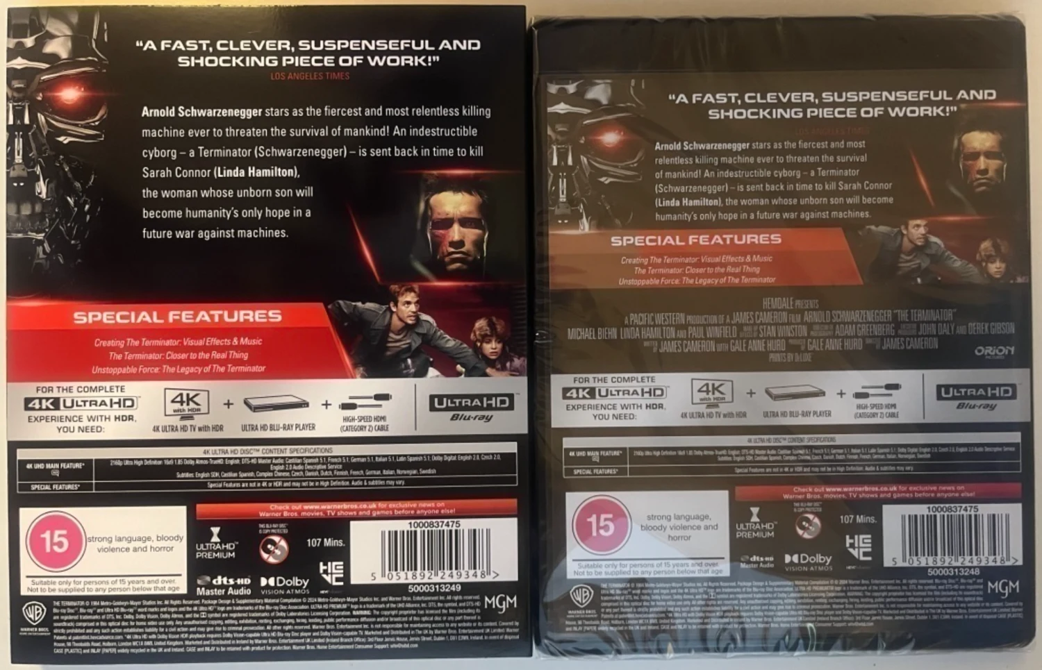 Terminator - tuhoaja (4K Ultra HD) 1984 (Limited Slipcover)