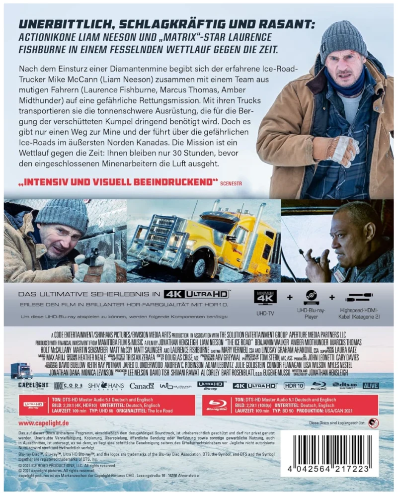The Ice Road - Limited Edition Steelbook (4K UHD + Blu-ray)